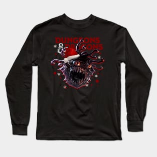 dungeons and dragons monster christmas Long Sleeve T-Shirt